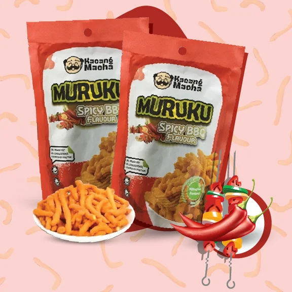 Оптовая продажа фруктовые и овощные закуски чипсы подходящие для вегетарианского Kacang Macha хрустящий вкус барбекю Muruku