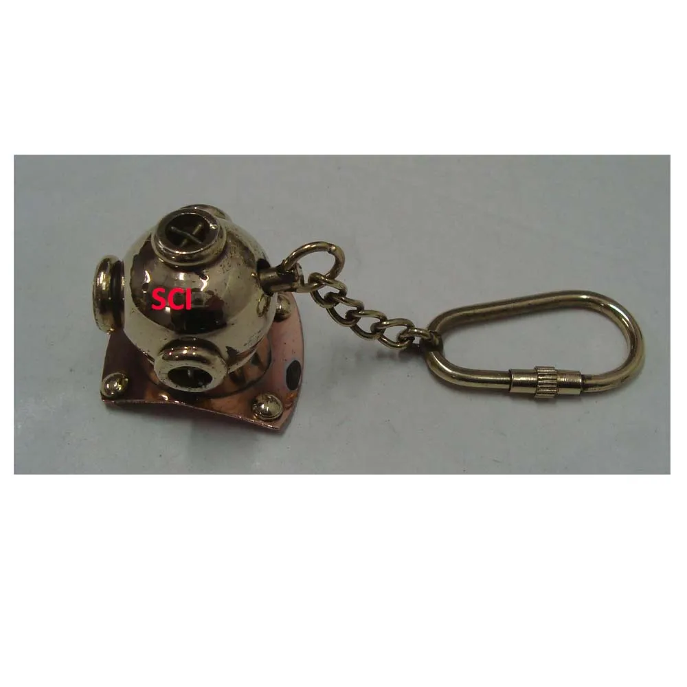 Luxury Brass Nautical Lantern Keychains for Hotel Room Key Rings