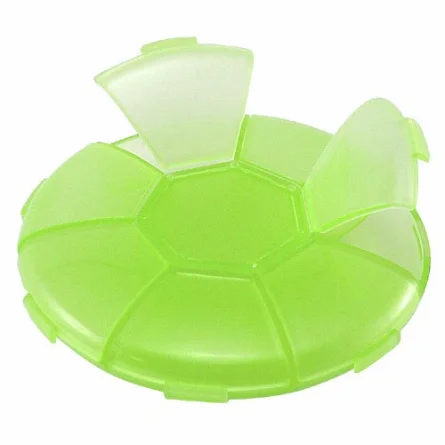 7 Day Round Pillbox Customized Logo Pastillero For Travel With Purse