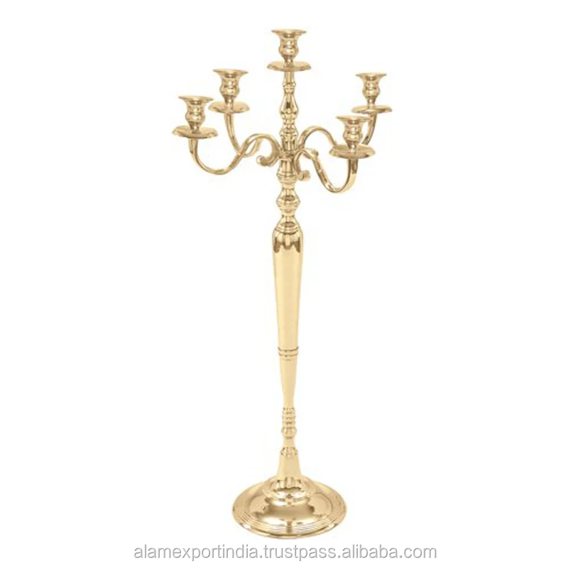 New wholesale latest Factory Direct Supplier Creative European Ornaments Wedding Decoration 5 Heads Candlestick Candelabra
