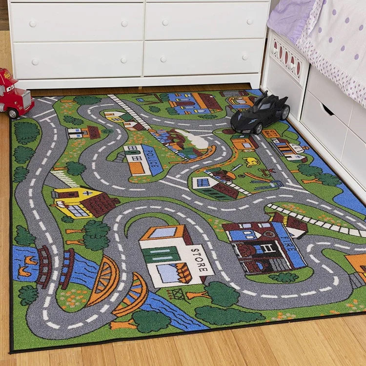 Hot Sale Waterproof Baby Games Play Mat With Cartoon Design