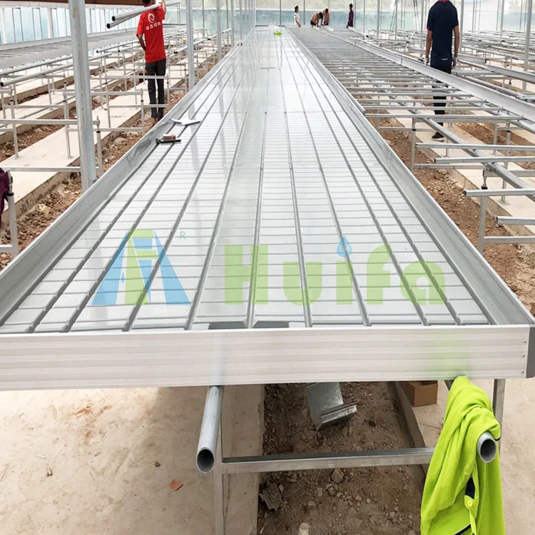 Hydroponic Greenhouse Shelves Growing Table Flood Tray Hydroponic Growing Systems