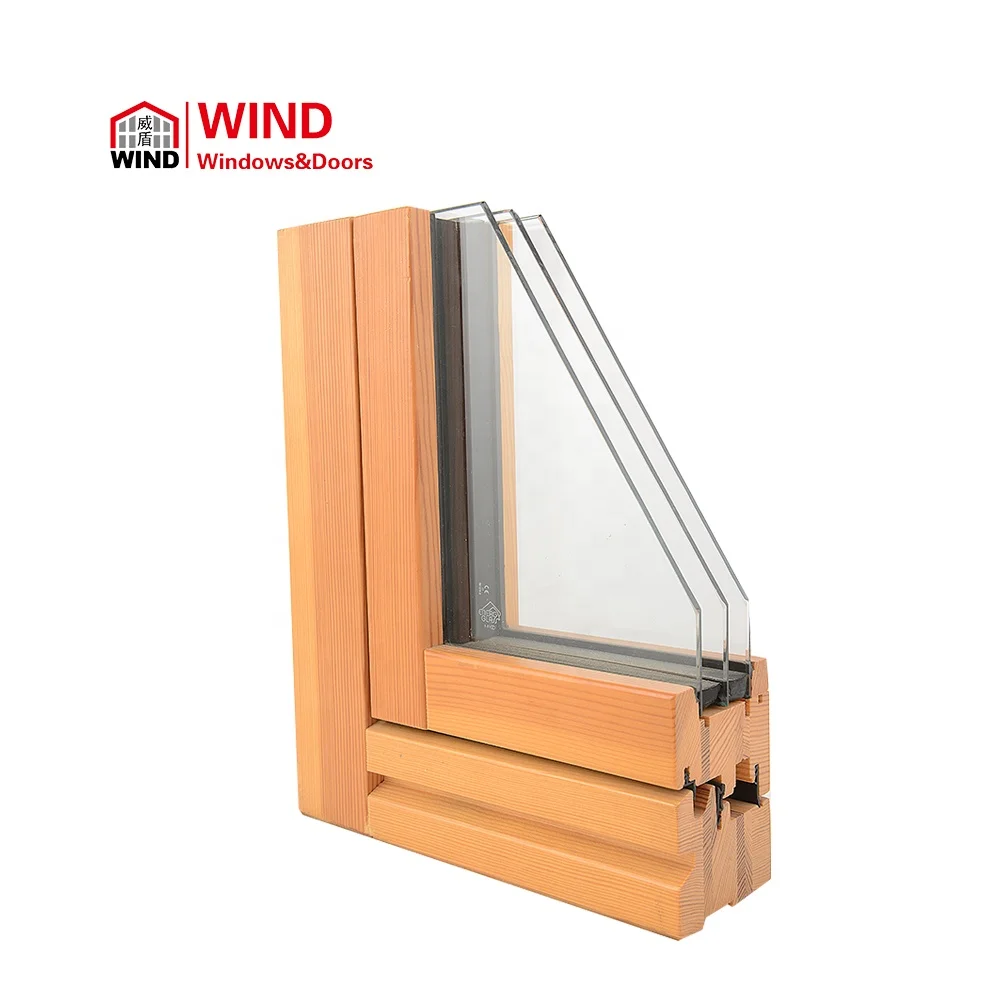 
Solid wood window outward opening European design German style casement window 