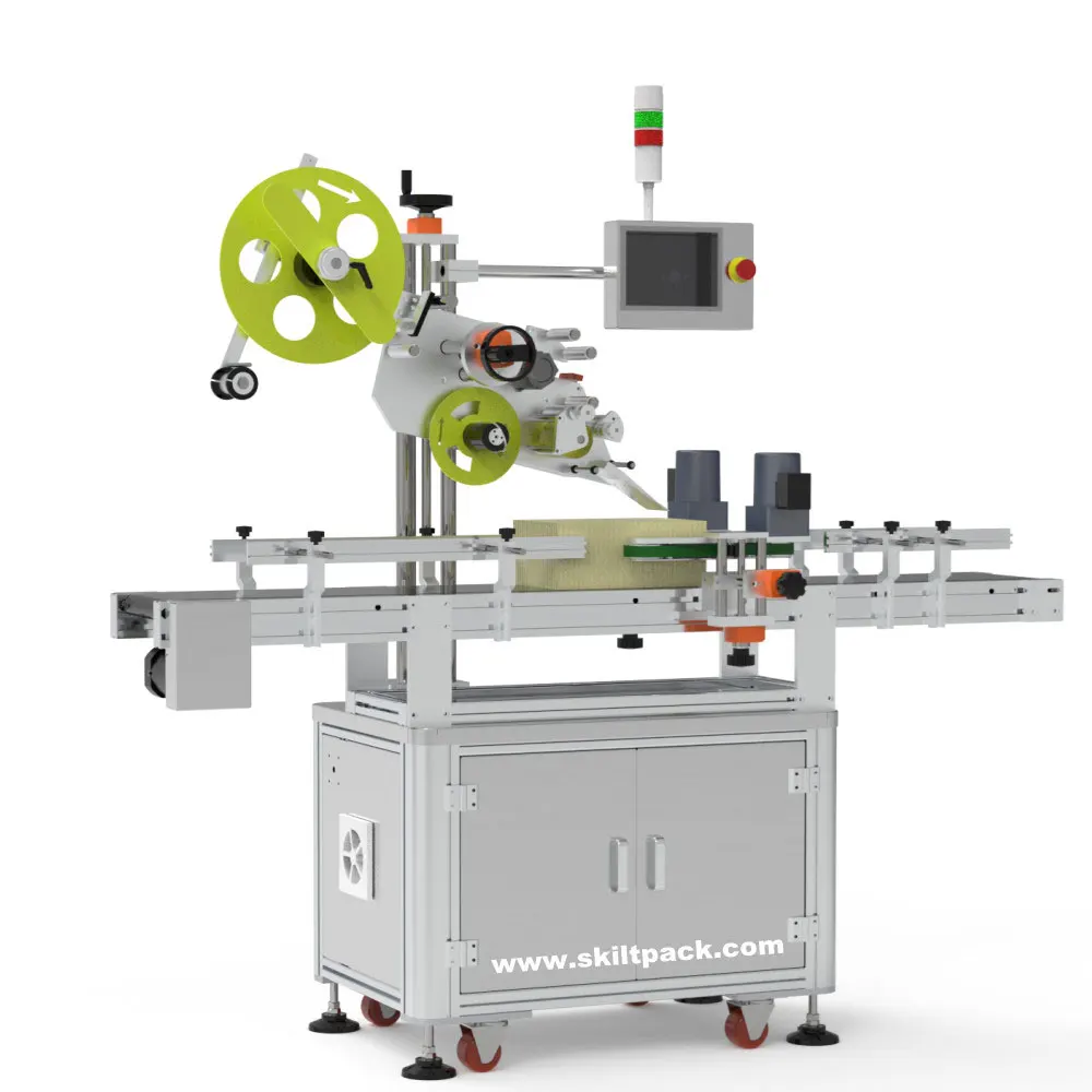 SKILT Automatic Sticker box carton bag Top Surface Labeling Machine