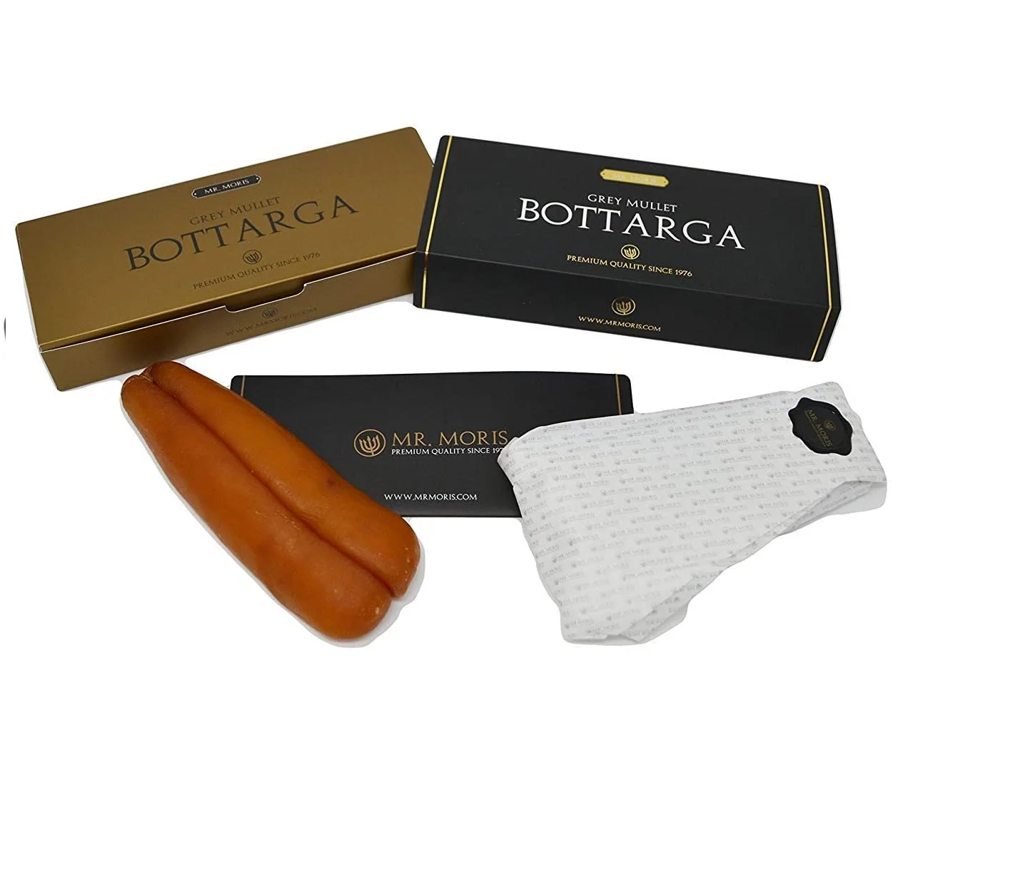 Premium Quality Mullet Bottarga Mr. Moris Made in Italy Kosher Deluxe Box 85 g