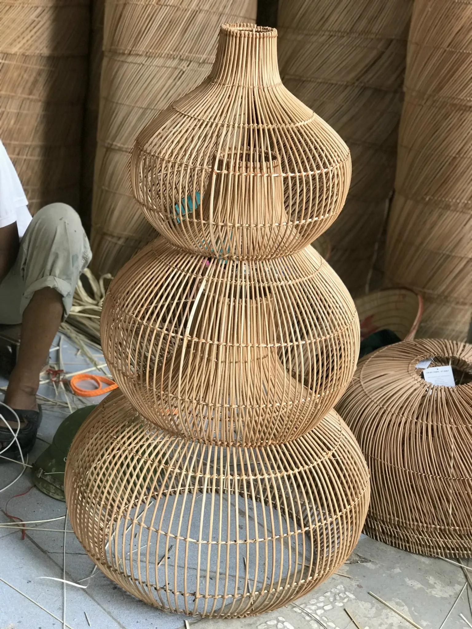 Wholesale Eco-Friendly Customized Size Bamboo Lamp Wicker Rattan Export From Vietnam