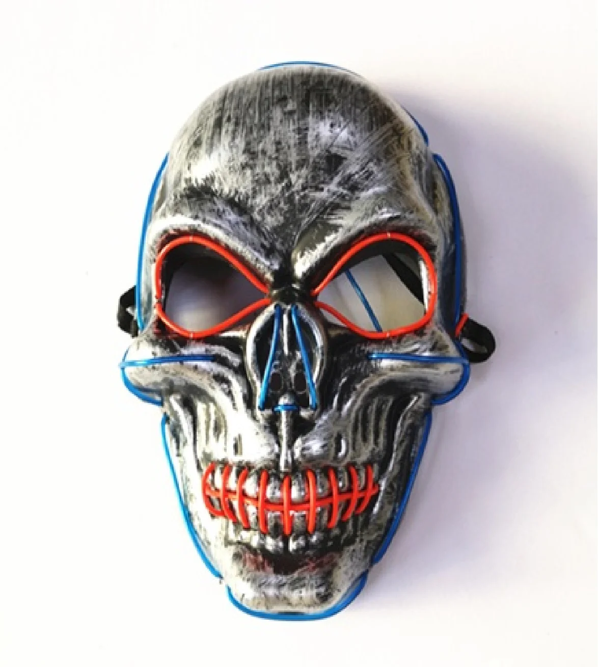 Painted skull glowing mask, EL Mask Halloween, LED Mask Scary Cosplay Party Mask