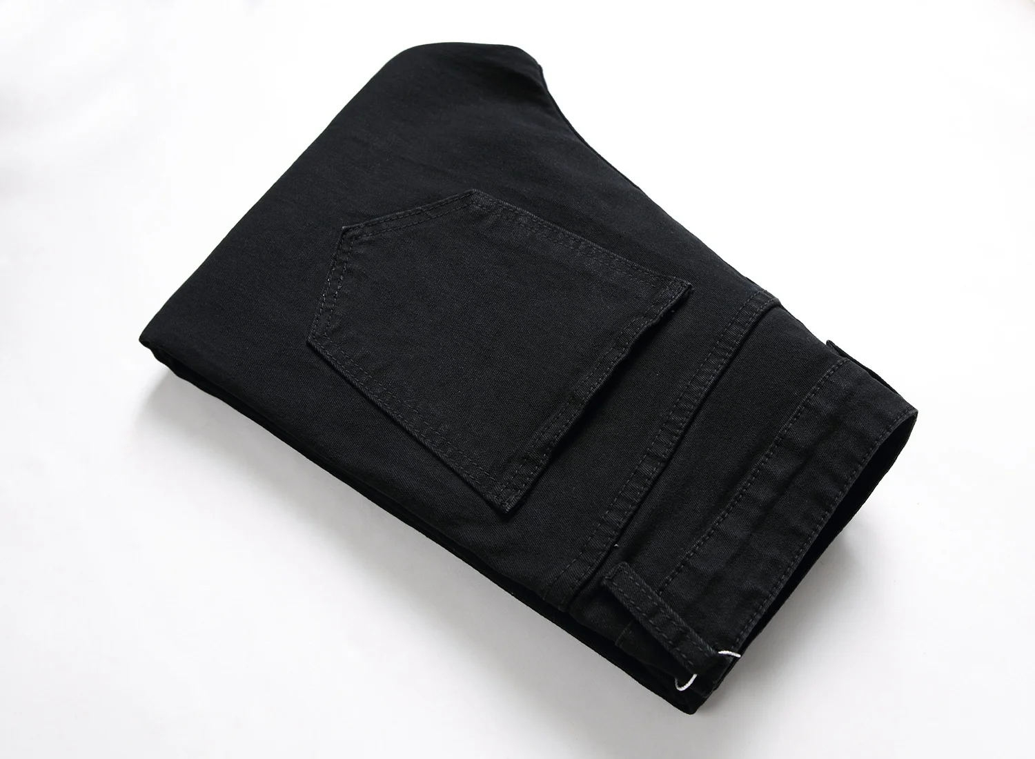 Прямые продажи с фабрики, новинка, мужские черные эластичные джинсы с перекрестными краями Amazon, прямые повседневные мужские джинсы большого размера