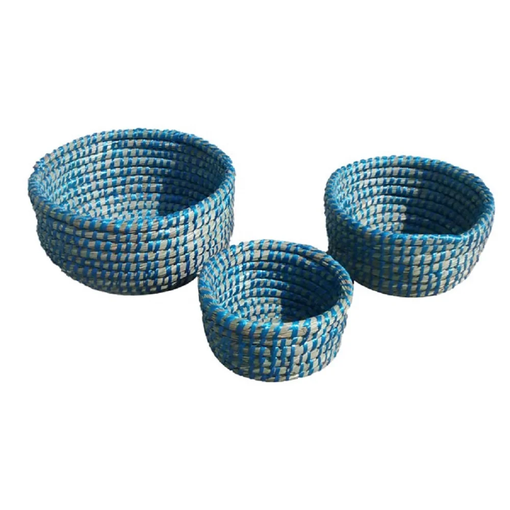 Stranded quality customized products of Kans Grass eco-friendly handmade Cheap Price Round Fruit basket.