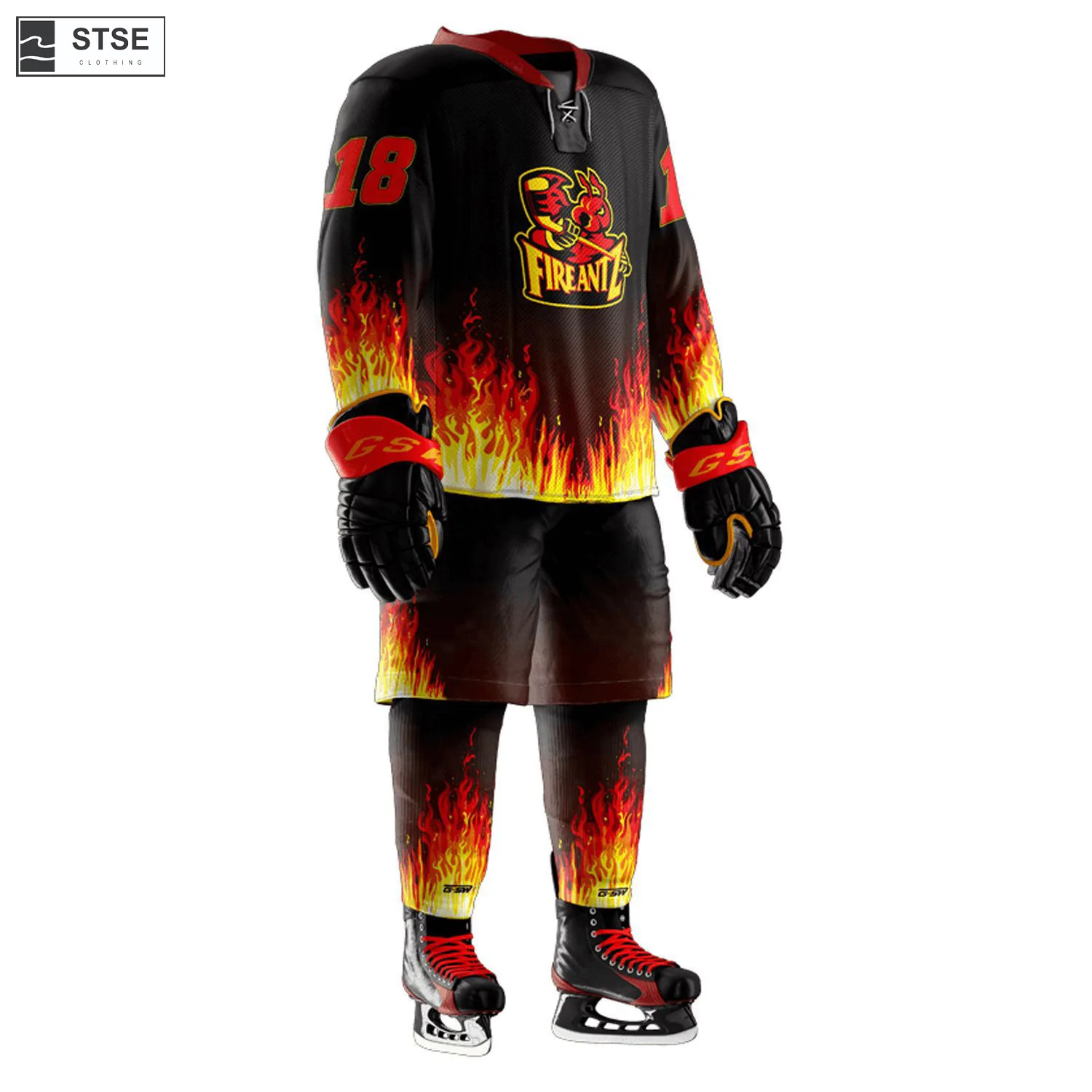 Сублимационный дизайн оптовая продажа низкая цена униформа для хоккея с шайбой Высококачественная