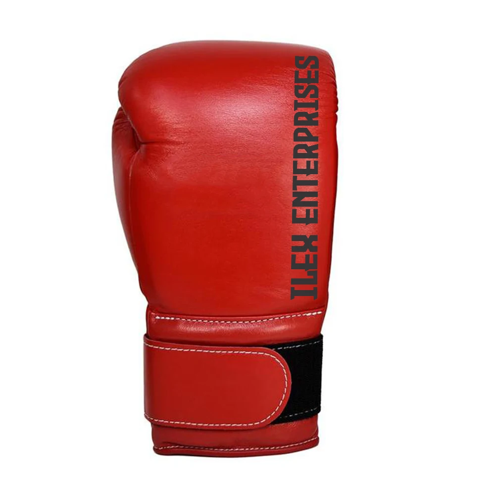 Натуральная кожа 100% натуральная Профессиональная Изготовленная на заказ логос красная oem (изготовитель комплектного оборудования) высоко-качественная боксерские перчатки обучение с застежкой-липучкой
