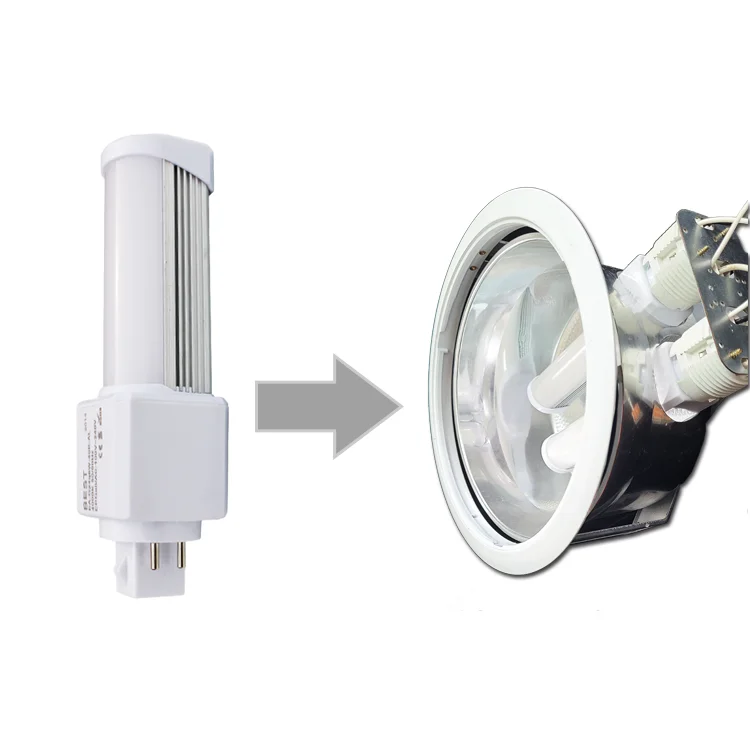 
LED G24q GX24q lamp base Electronic ballast / ECG compatible plc pl light bulb 270 degree directly replace 10W 