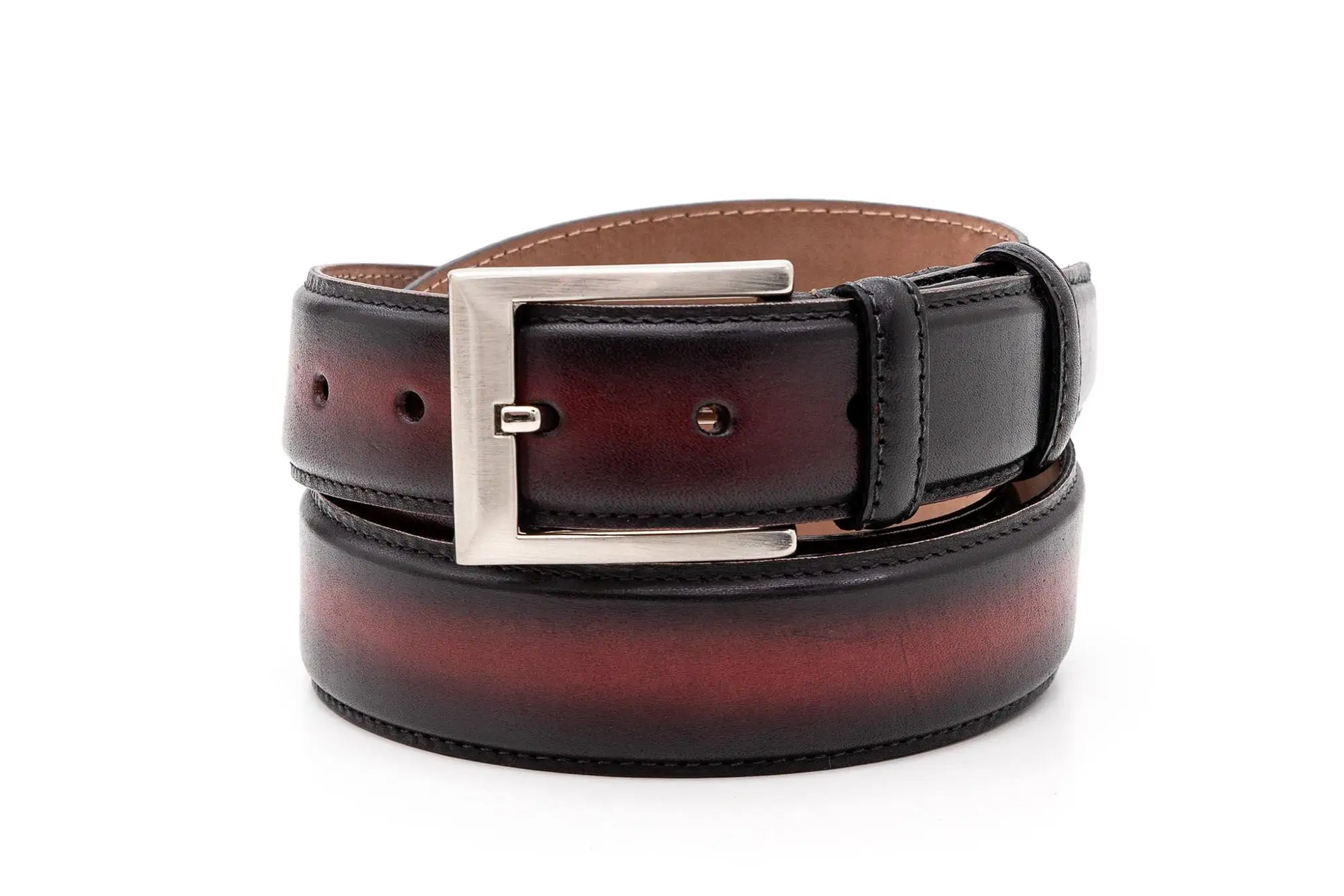 New Fashion Italian Handmade Leather Belt Genuine Leather GLVB0013 Galvaine Steel 150 TR