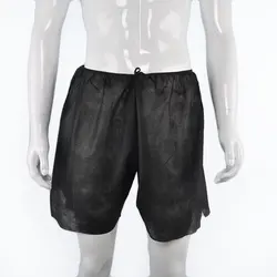 Мужские черные одноразовые шорты-боксеры, бумажное нижнее белье для спа