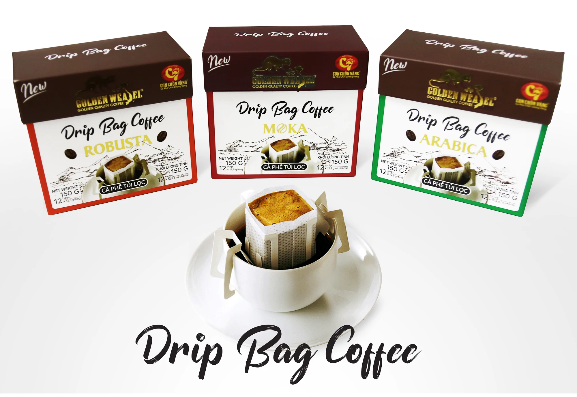 OEM ODM частная торговая марка «Golden weasel»-кофе Арабика в капельном пакете одноразовый фильтр среднее жареное молочко кофе