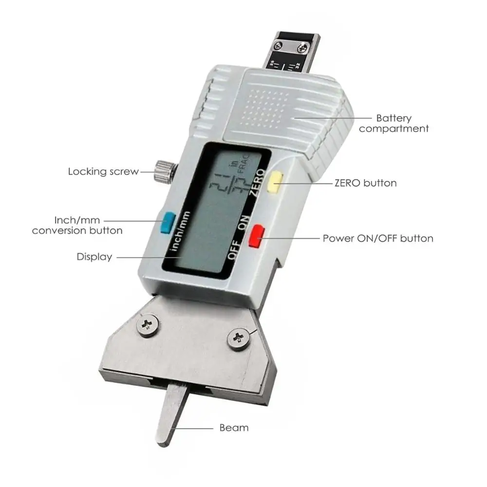 Digital Tire Tread Depth Gauge 0-25mm High Quality Checker Tire Tester Car Trucks Vans (OEM Packaging Available)