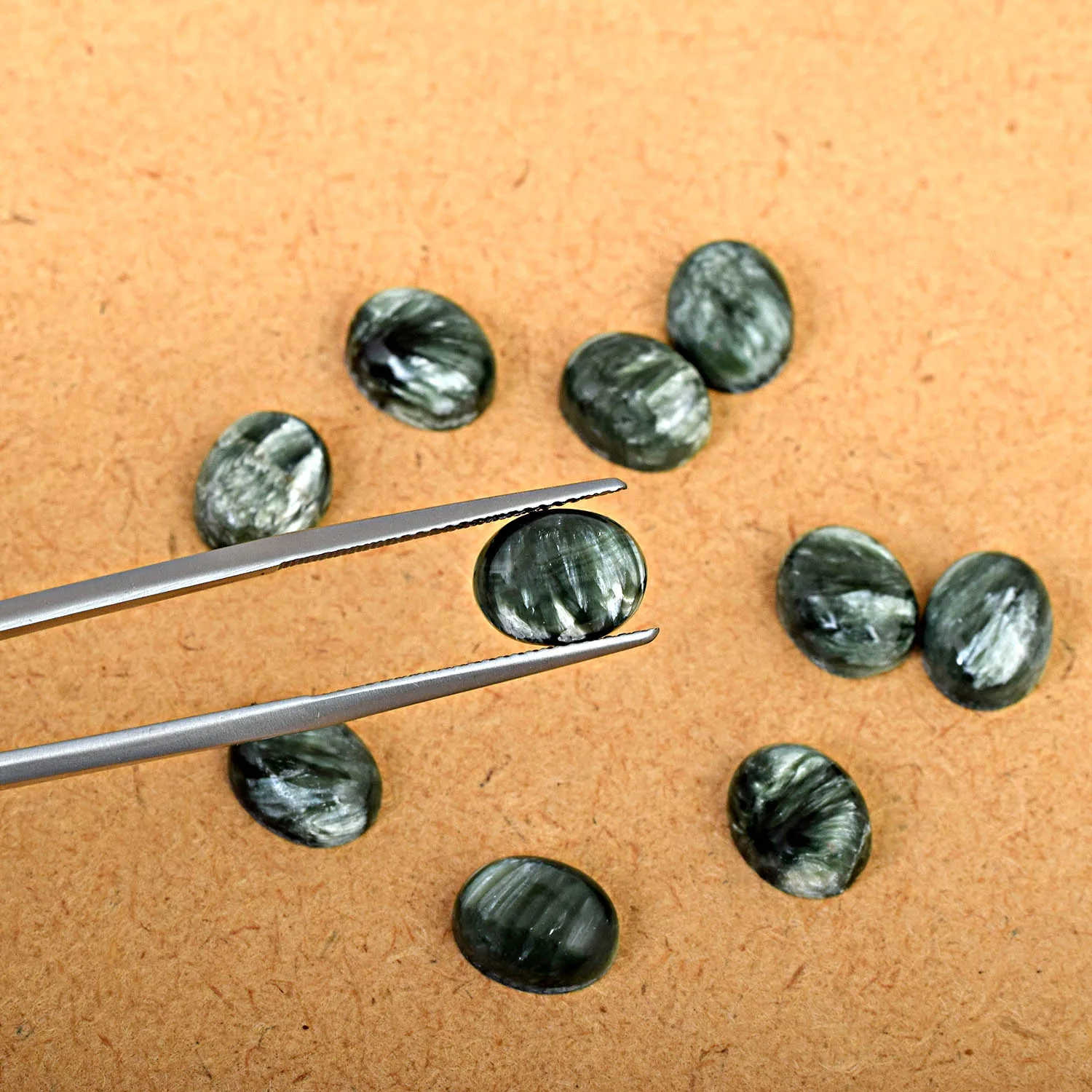 5X3 MM Real Seraphine Natural Stone Loose Cabochon Cutting Oval Shaped Loose Gemstone Fine Jewelry Making Accessories