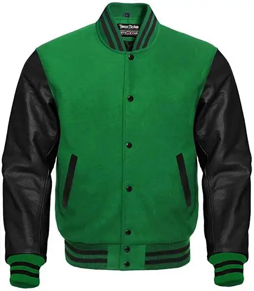 Изготовленным на заказ логосом университетская куртка с кожаными рукавами из полиэстера/зимние изготовление размеров под OEM изготовленный обслуживание флисовые толщина