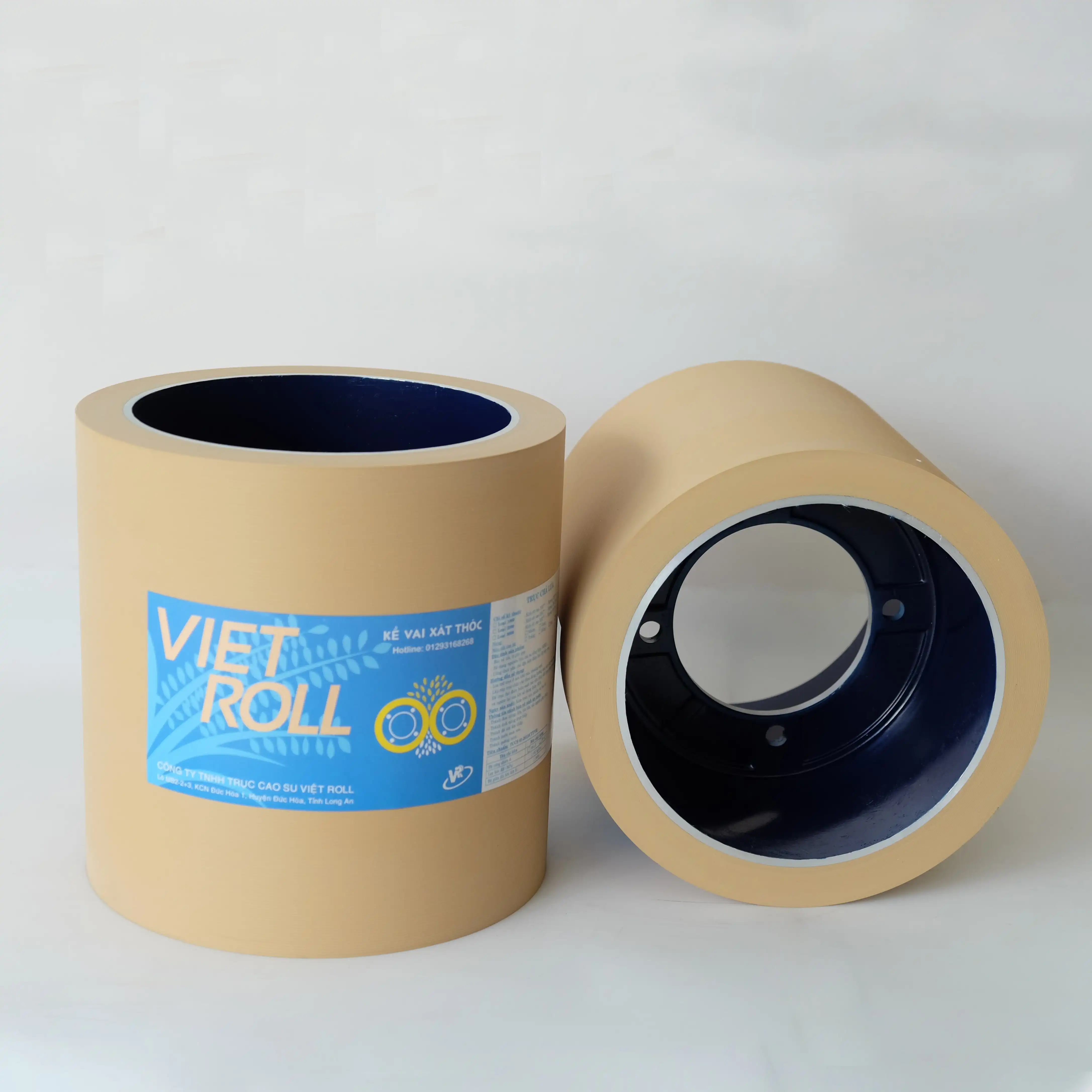 10 inch Rice Huller Rubber Roller With Aluminum Drum/ Cast Iron Core Shore A 85-95