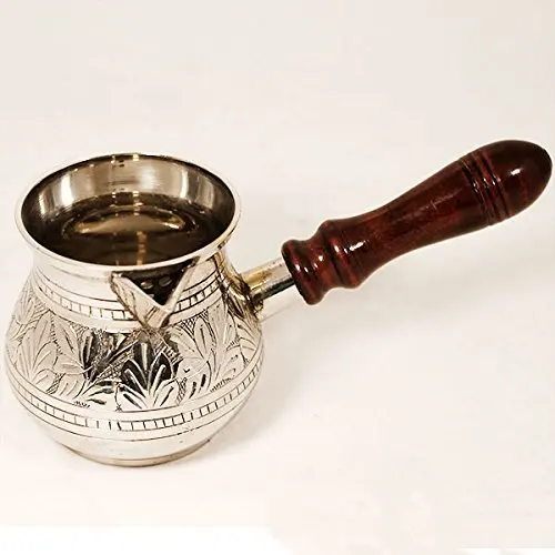Coffee Pot Hot Selling Turkish Brass Metal Polish Round Utensils Turkish Coffee Kettle and Warmer Keeping Drink Hot 100 Pcs
