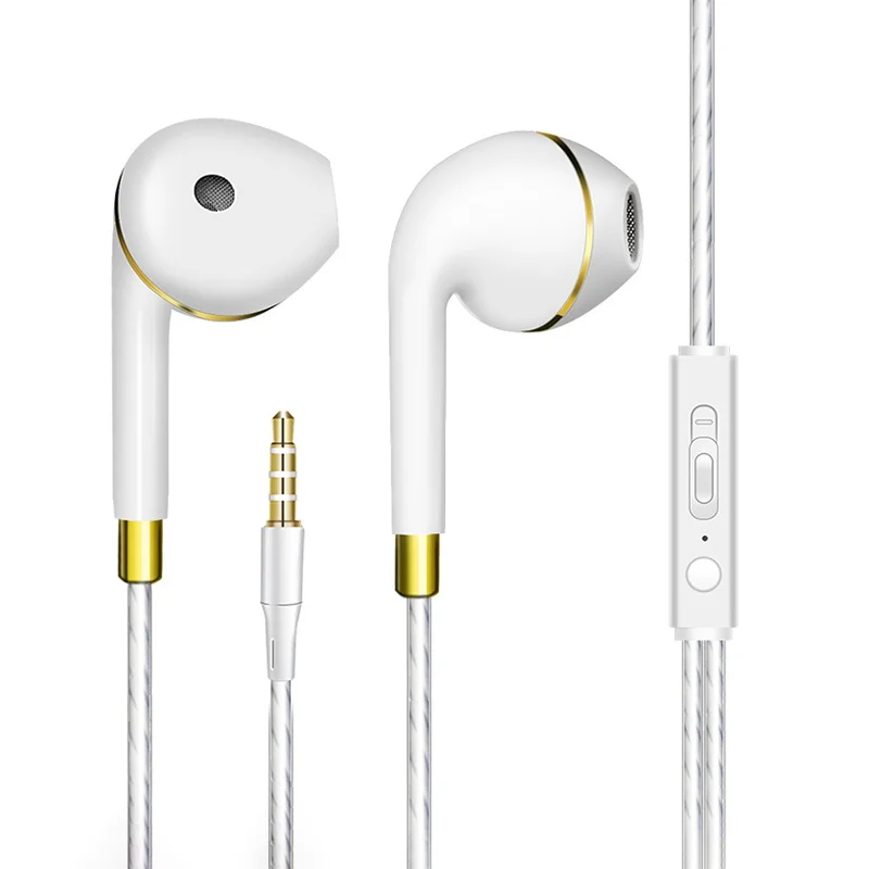 Earphone wholesale Wired Super Bass 3.5mm Colorful Headset Earbud with Microphone Hands Free for mobile phone