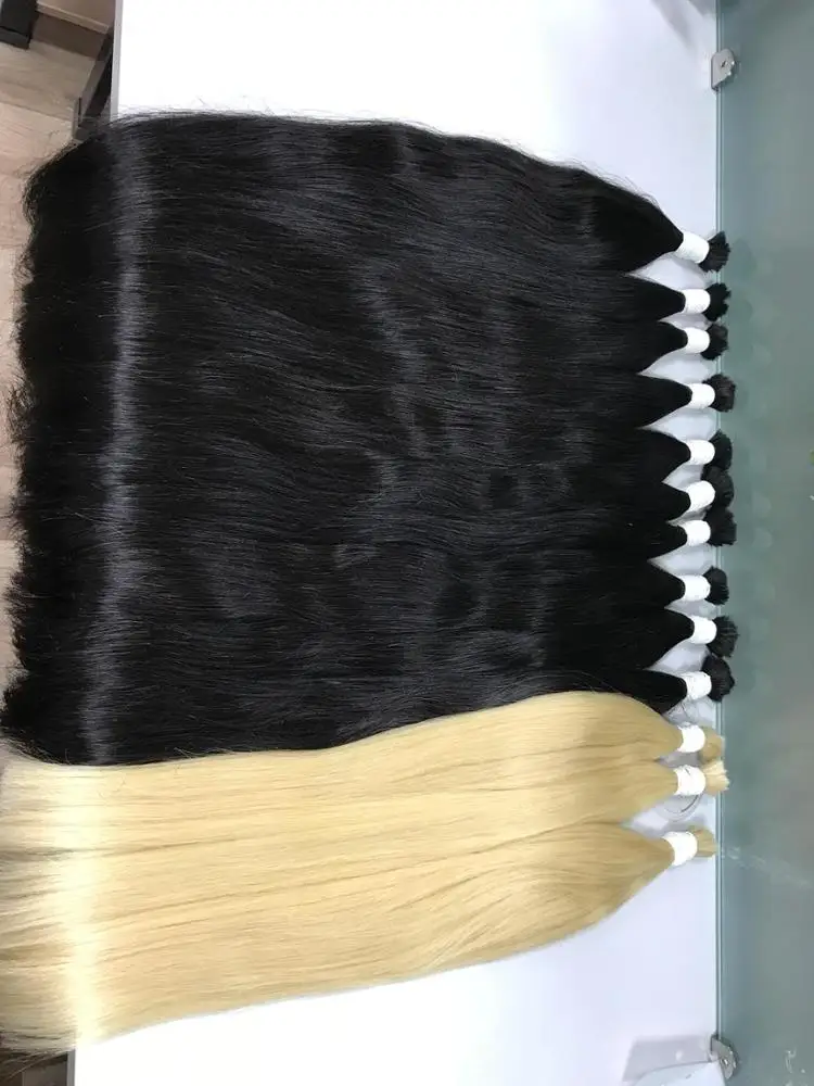 
Vietnamese Human Hair Top Quality Black and Blonde Hair Bulk 