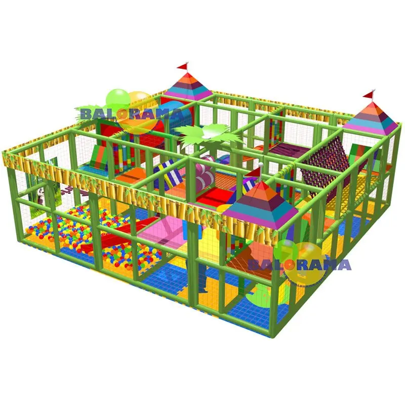 Panda Playground 6x6x3 meter - Softplay Kids Indoor Playground - Special Size Playground Manufacture