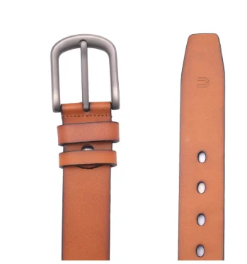 customize printed genuine leather removable buckle New Fashion Factory Cheap TAN BROWN PIN BUCKLE CASUAL BELT