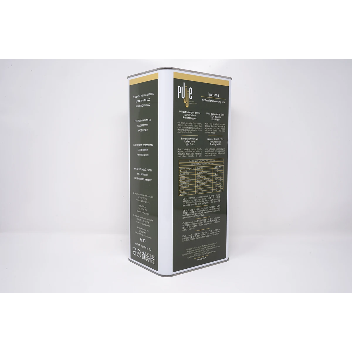  Высококачественная итальянская ручная работа EVOO Iperione Can 5 lt Профессиональная кухонная линия Горячая