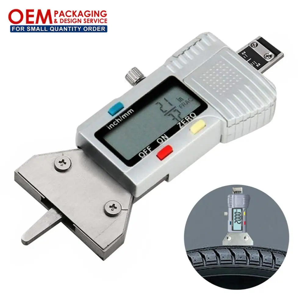 Digital Tire Tread Depth Gauge 0-25mm High Quality Checker Tire Tester Car Trucks Vans (OEM Packaging Available)