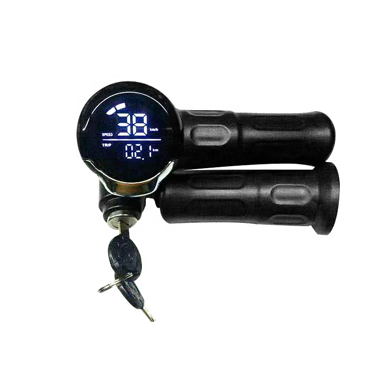 LCD digital display screen ebike twist throttle Meter with throttle for electric scooter bike wholesale