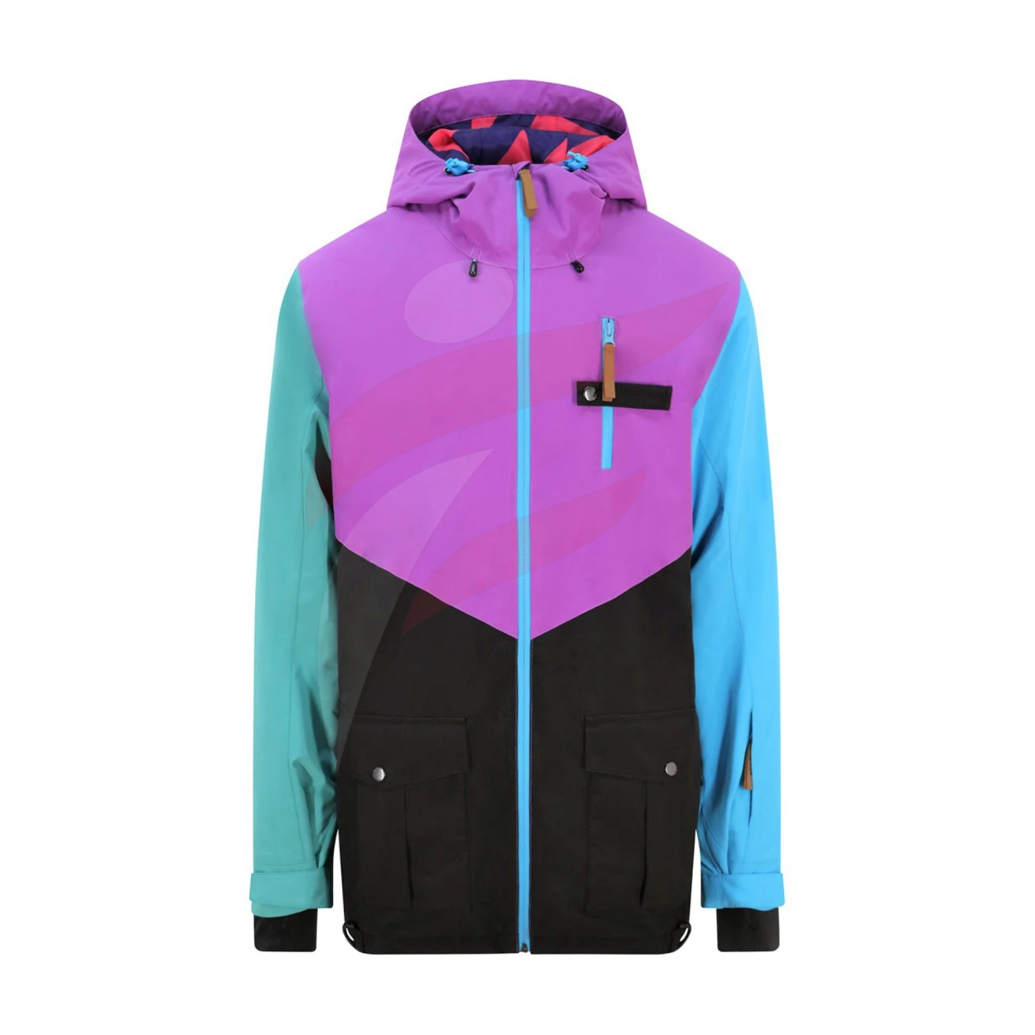 
High Quality Custom Hooded Snowboard Jacket Men Long Hooded Snowboard Jacket Men Boys Winter Snowboard Ski Jacket 