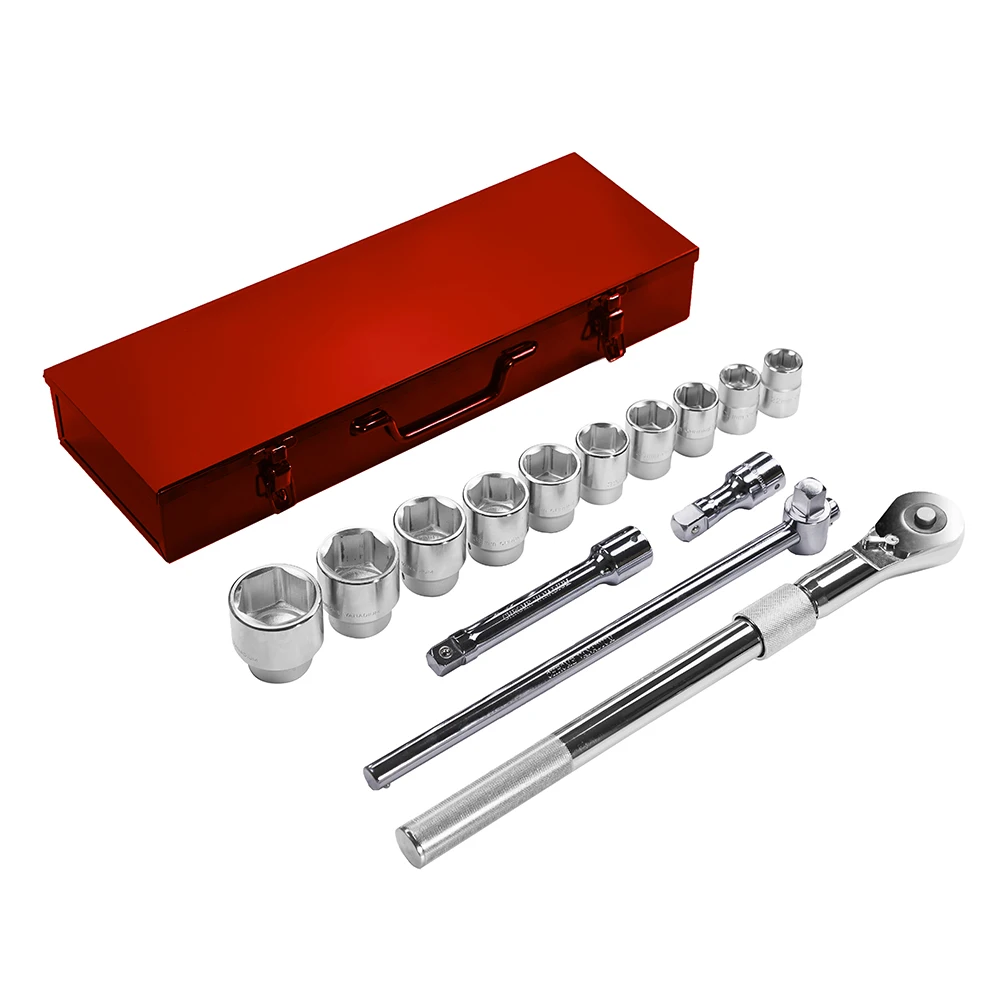 Набор прочных торцевых ключей с храповым механизмом, 3/4 дюйма, 15 шт.