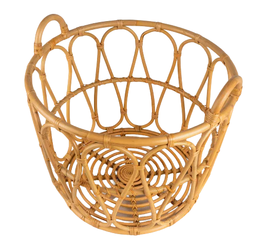 Wholesale Rattan/ Bamboo Basket With Double Handles Bamboo Laundry Basket Rattan Storage Basket