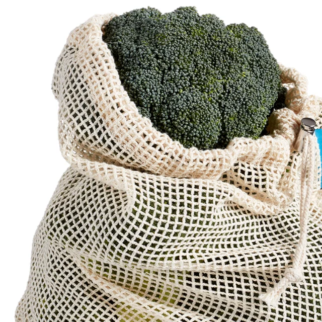 Сетчатая продуктовая сумка из 100% органического