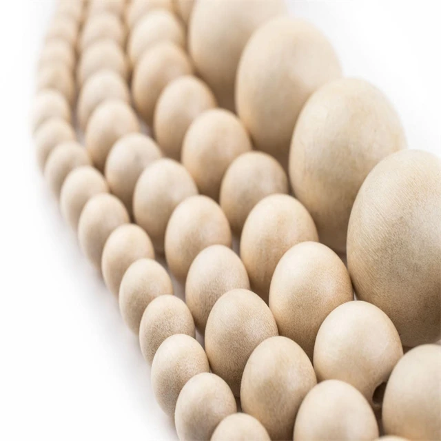 Beige Wood Beads: Natural Cream Round Wooden Boho Spacer Beads High Quality Jewelry Supplies for Necklace Bracelet Making