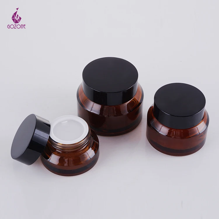 Упаковка для крема тела Янтарный лосьон крем лица контейнер Косметика стеклянная