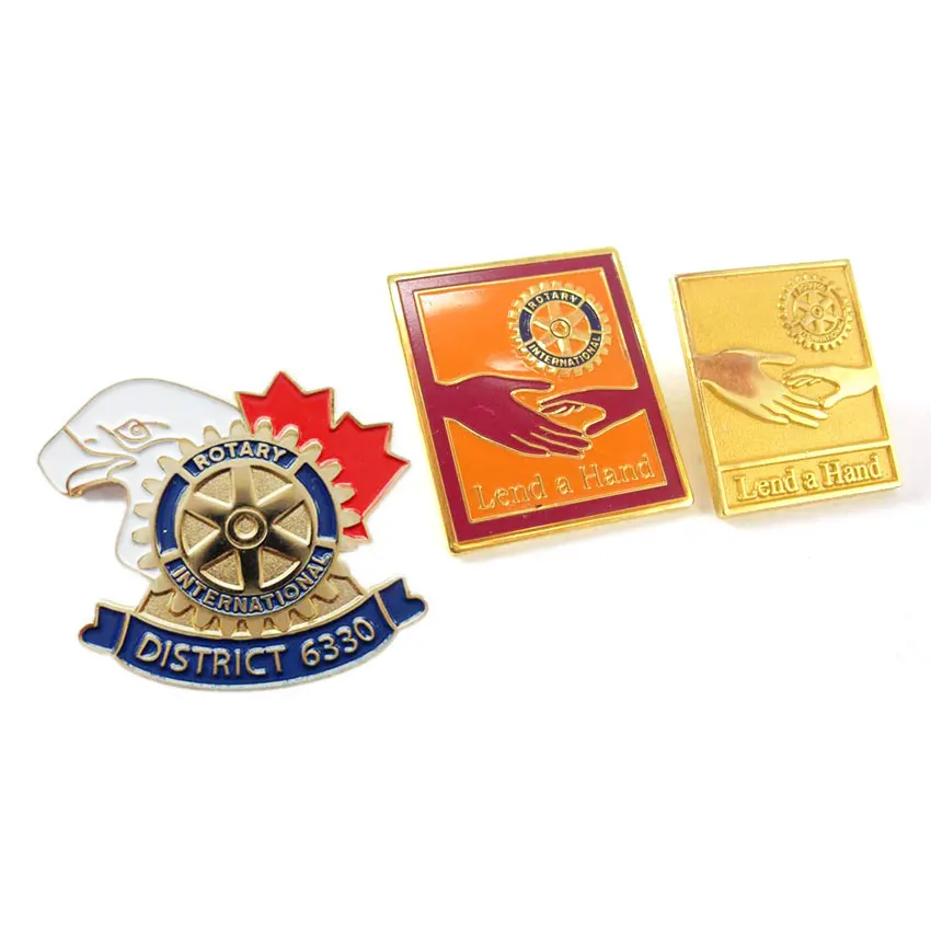 Индивидуальный эмалированный роторный клуб президент Международный значок на лацкан