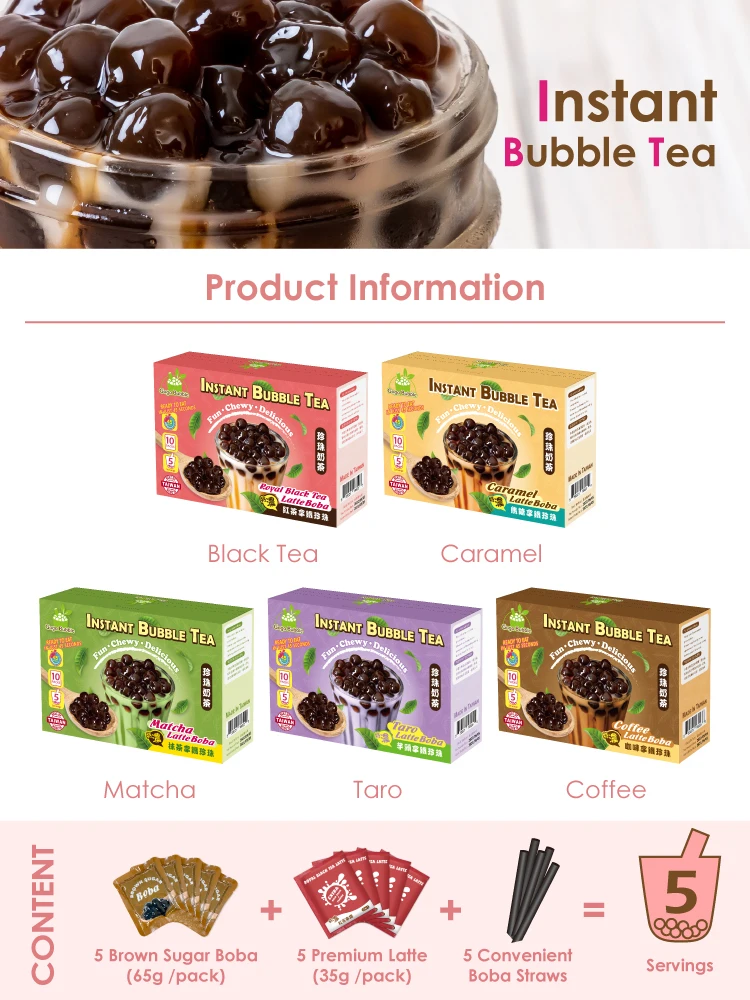 Taiwan Supplier Os Bubble Brand Instant Boba Tea Kits