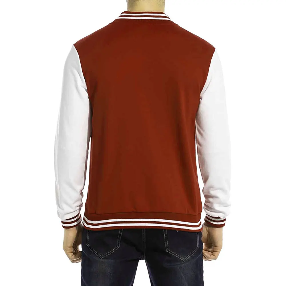 
2020 Wholesale New Design Letterman Genuine Leather Sleeve Jacket Men Jackets 