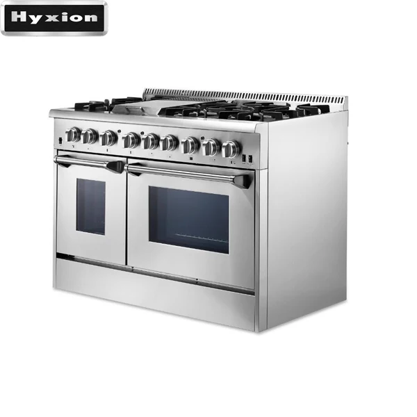 HYXION4806U stainless steel pro-style 48 ' dual fuel cooking range gas stove