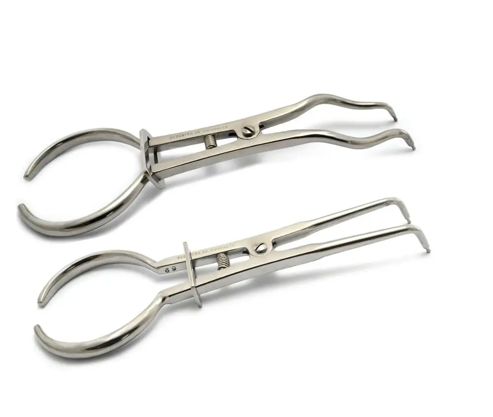 
F_G Endodontic Rubber Dam Stoke & Brewer Type Clamp Forceps Surgical Instruments Set Of 2 Pcs 