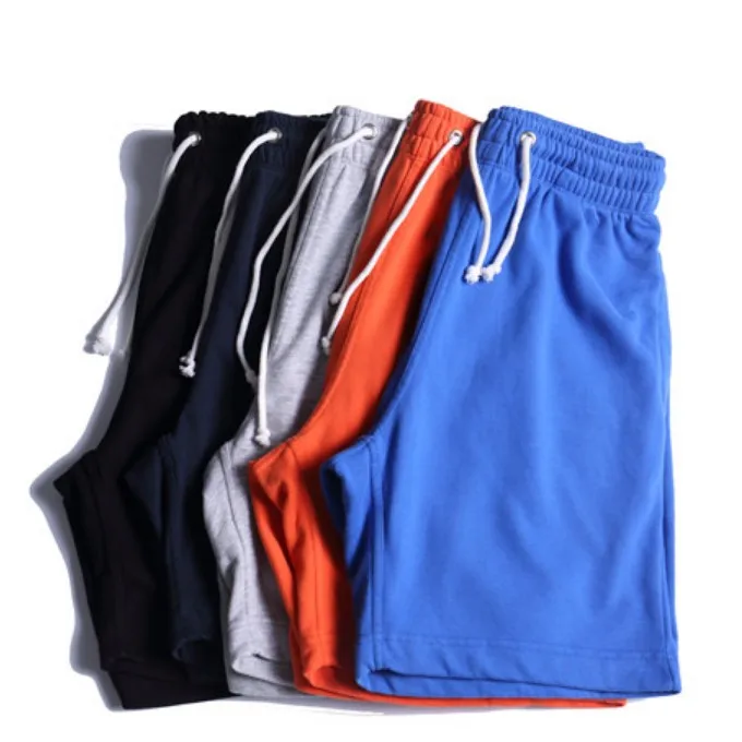Custom Stone Washed Vintage Athletic Gym Shorts Hemp Raw Edge Rolling Up Terry Fleece Cotton Sweat Jogger Shorts for Men
