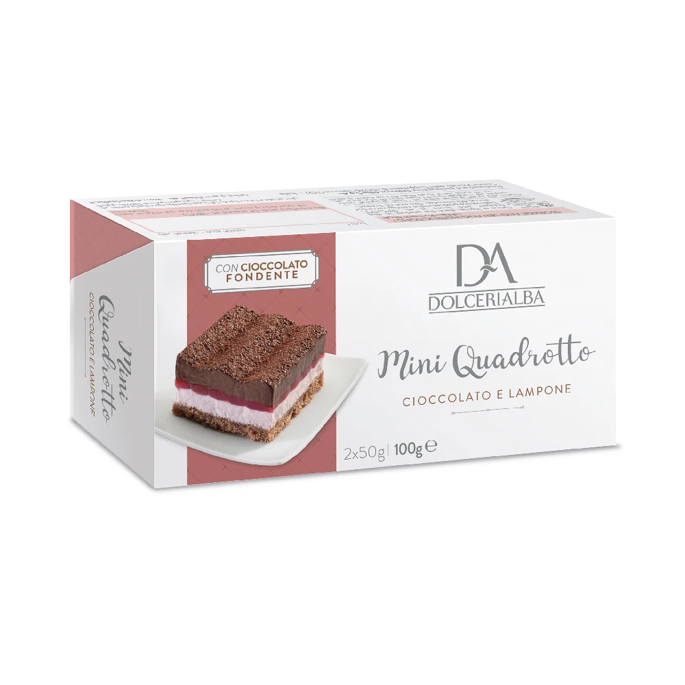 Best Quality Italian Chocolate & Raspberry Frozen Dessert Pie 2 Individual Portions 100g Wholesale
