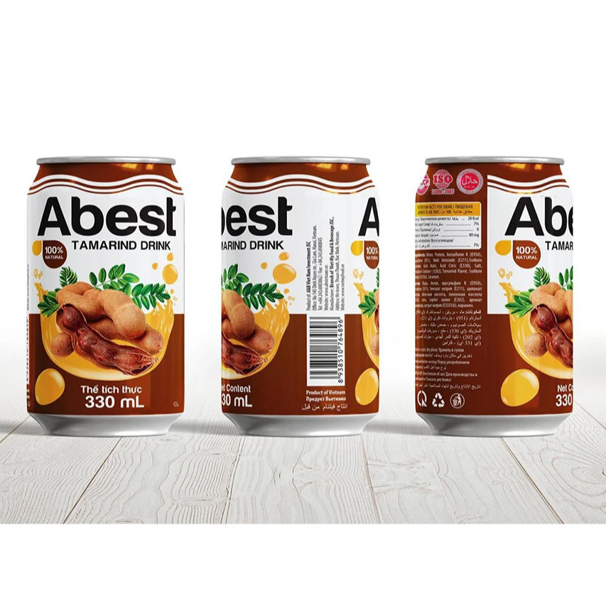 Wholesale Tamarind Fruit Juice 330ml Canned ABEST OEM Drink