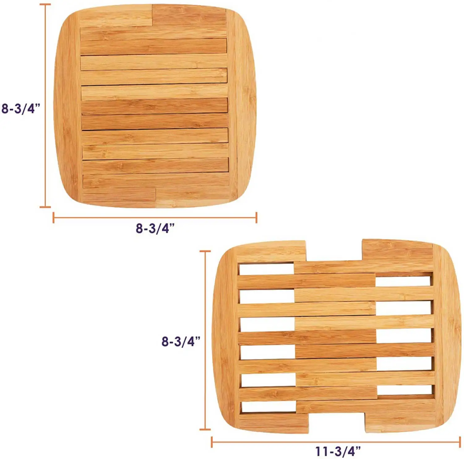 wholesale extendable wooden placemats bamboo trivets casserole pot heat resistant dining table for home