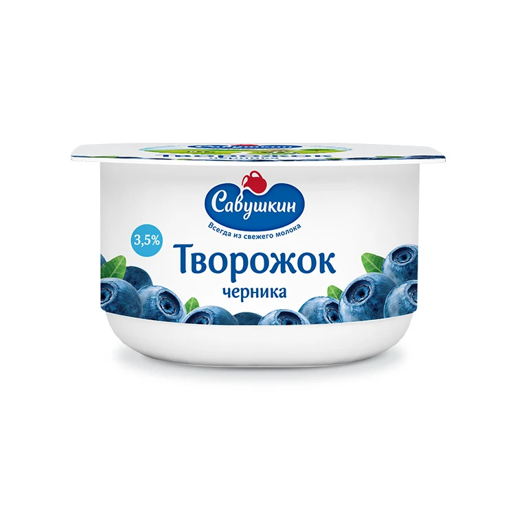 Curd dessert paste 3,5% fat with Blueberry  fruit filling