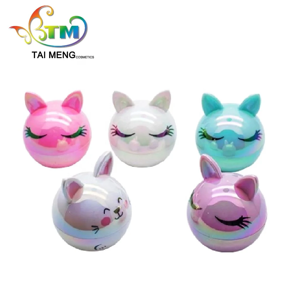 
Hot sale OEM twinkle bunny scented pop ball lip balm vendor 