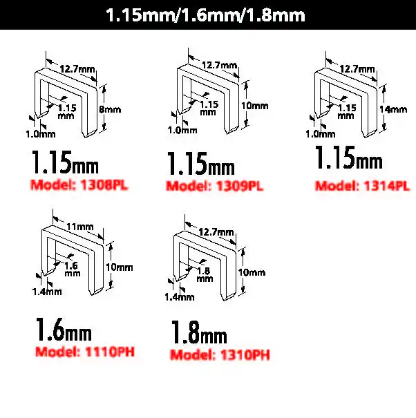  Неметаллических утепленная полимерный скобы Thickness1.6mm Leg10mm (3/8 