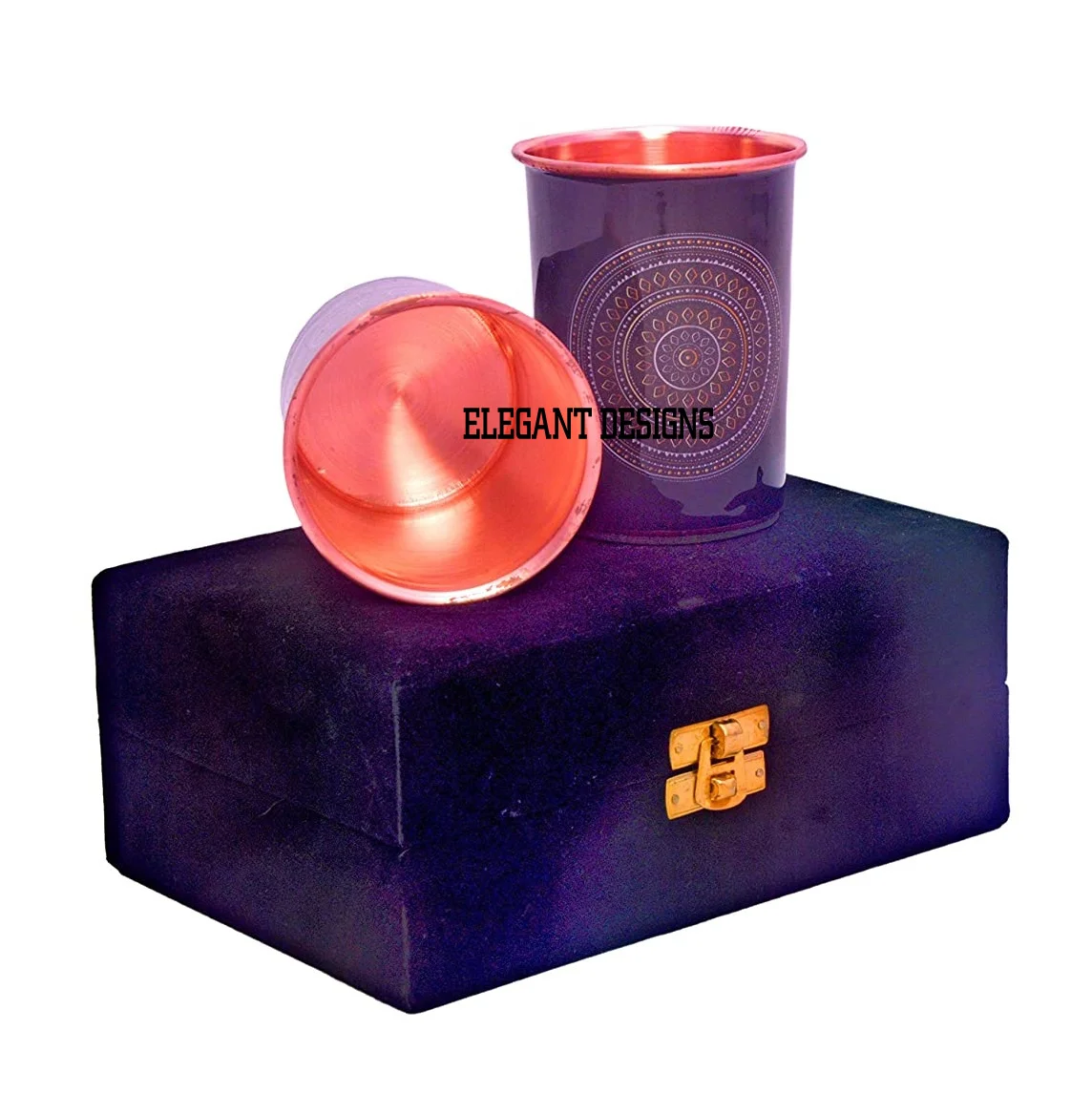 High Quality Copper Glass Round Shape Unique Designer Fast Selling Copper Glass Hotel And Restaurant Ware Luxurious Copper Glass